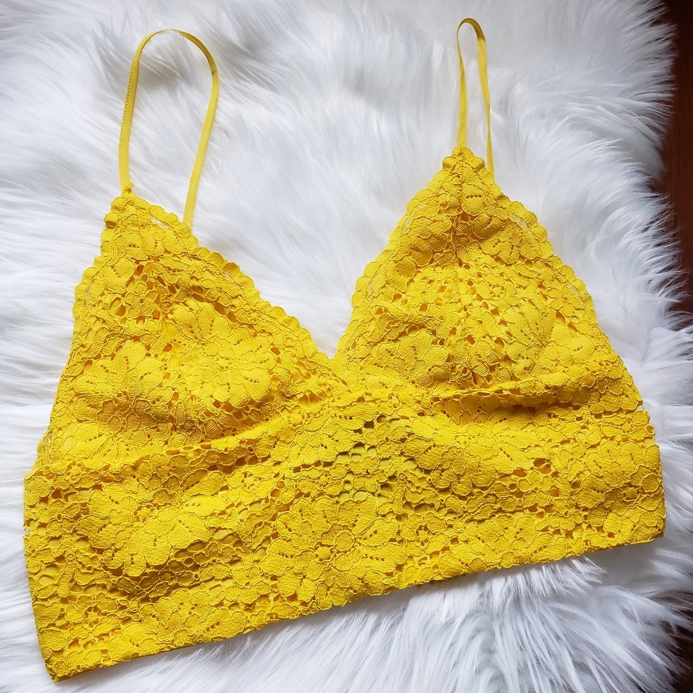 Zara yellow crop top